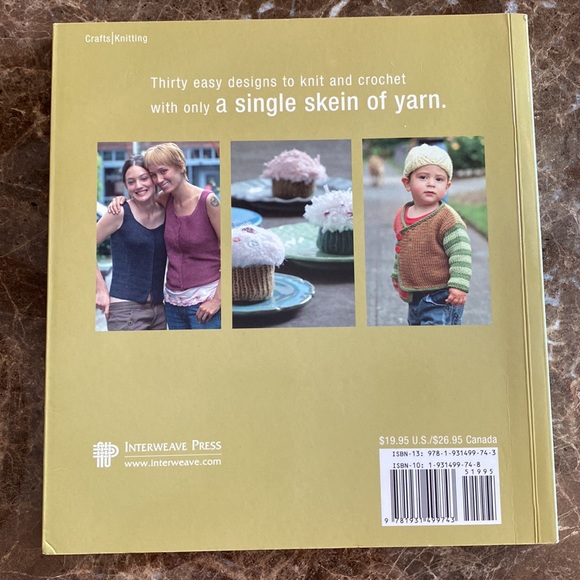 One Skein, 30 Quick Projects to Knit & Crochet, by Leigh Redford, EUC, org owner - Picture 4 of 6